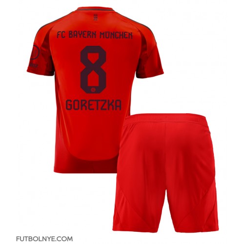 Camiseta Bayern Munich Leon Goretzka #8 Primera Equipación para niños 2024-25 manga corta (+ pantalones cortos)